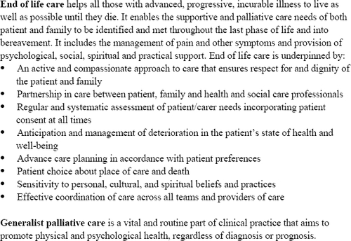 Figure 1 Definitions (CitationNHS Executive 1996; CitationDepartment of Health 2007).