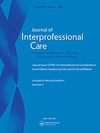 Cover image for Journal of Interprofessional Care, Volume 34, Issue 5, 2020