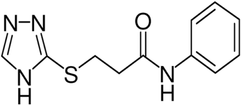 Figure 1.  Structure of 3-(4H-1,2,4-triazol-3-ylthio)-N-phenylpropionamide 6a.
