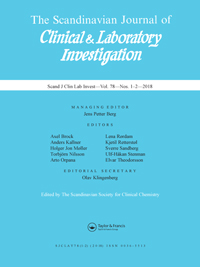 Cover image for Scandinavian Journal of Clinical and Laboratory Investigation, Volume 78, Issue 1-2, 2018