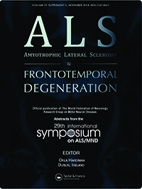 Cover image for Amyotrophic Lateral Sclerosis and Frontotemporal Degeneration, Volume 19, Issue sup1, 2018