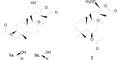 Figure 1.  Structure of negundol (1a + 1b).