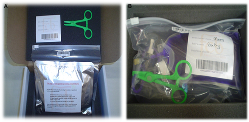 Figure 1 A typical (cord blood) stem cell collection kit and shipping container.