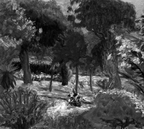Figure 14. Pierre Bonnard (1867–1947), Le Jardin dans le Var (Garden in Southern France, Var) 1914, oil on canvas 51.0 (h) x 57.0 (w) cm. Villa Flora, Winterthur.