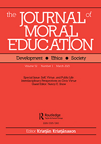 Cover image for Journal of Moral Education, Volume 52, Issue 1, 2023