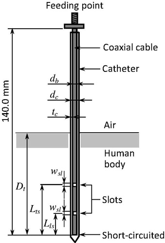 Figure 2. Structure of coaxial-slot antenna.