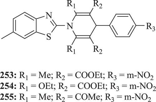 Figure 49.  Chemical structure of N-(6-methylbenzothiazolyl)-2,3,5,6-tetrasubstituted-4-(aryl)-1,4-dihydropyridines.