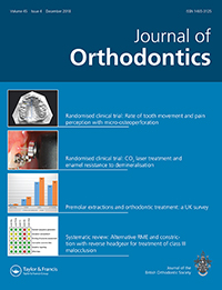 Cover image for Journal of Orthodontics