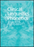 Cover image for Clinical Linguistics & Phonetics, Volume 28, Issue 1-2, 2014