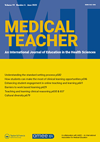 Cover image for Medical Teacher, Volume 44, Issue 6, 2022