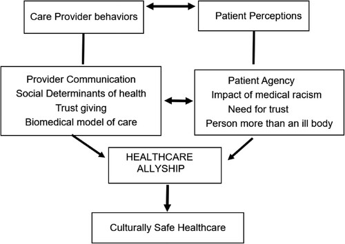 Figure 2. Proposed model for the communications of culturally safe healthcare.