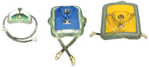 Figure 1. CCMA applicators: from left to right the α, β and γ applicators.
