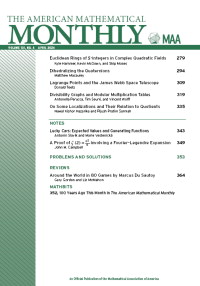 Cover image for The American Mathematical Monthly, Volume 131, Issue 4, 2024