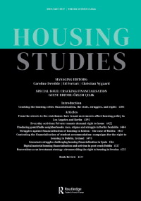 Cover image for Housing Studies, Volume 39, Issue 6, 2024