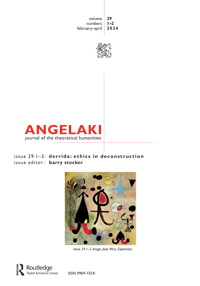 Cover image for Angelaki, Volume 29, Issue 1-2, 2024