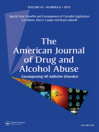 Cover image for The American Journal of Drug and Alcohol Abuse, Volume 45, Issue 6, 2019