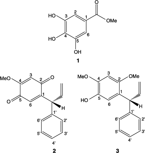 Figure 1 Structures of compounds 1–3.