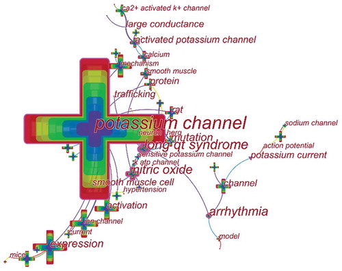 Figure 6. The analysis of keywords in potassium channel research