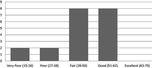 Figure 3. Overall webpage rating based on DISCERN score.