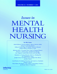 Cover image for Issues in Mental Health Nursing, Volume 36, Issue 7, 2015