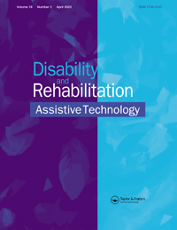 Cover image for Disability and Rehabilitation: Assistive Technology, Volume 18, Issue 3, 2023