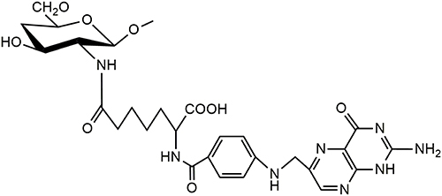 Figure 9 Chemical structure of folic acid-conjugated chitosan.