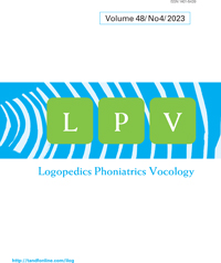 Cover image for Logopedics Phoniatrics Vocology, Volume 48, Issue 4, 2023