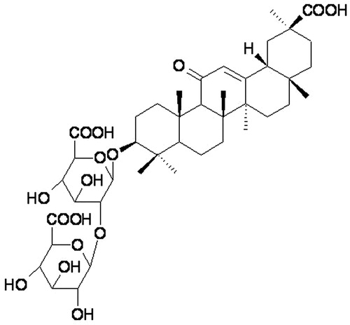 Figure 1. The structure of glycyrrhizic acid.