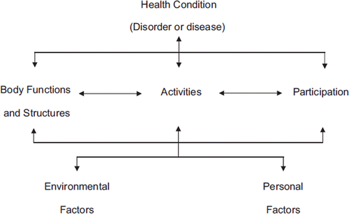 Figure 1. Interaction between the dimension of the International Classification of Functioning, Disability and Health (ICF).