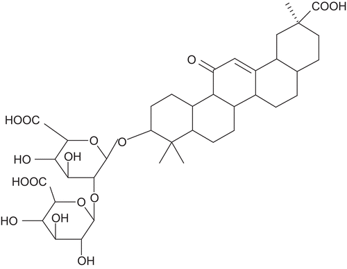 Figure 2.  Structure of glycyrrhizin.