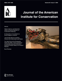 Cover image for Journal of the American Institute for Conservation, Volume 63, Issue 2, 2024