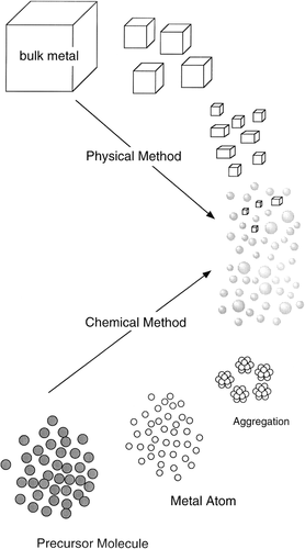 Figure 2. Schematic design of preparative methods of metal NPs.