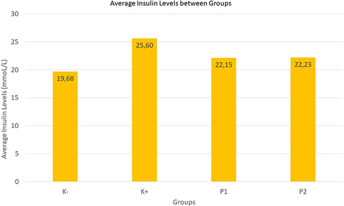 Figure 1 Graph of average insulin levels.