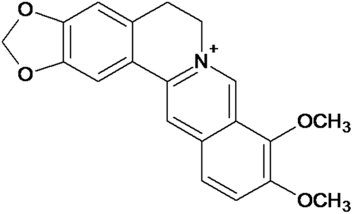 Figure 1.  Chemical structure of berberine.