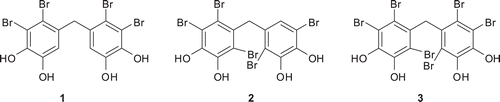 Figure 1.  Some natural bromophenols.