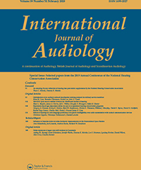 Cover image for International Journal of Audiology, Volume 59, Issue sup1, 2020