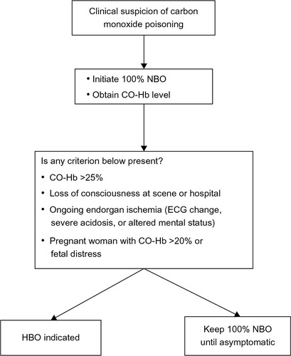 Figure 2 An algorithm to manage the patients at risk for carbon monoxide poisoning.