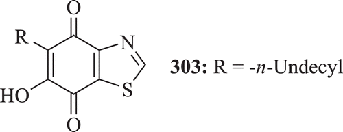 Figure 57.  Chemical structure of 5-n-undecyl-6-hydroxy-4,7-dioxobenzothiazole.
