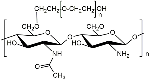 Figure 8 Chemical structure of PEG-conjugated chitosan.