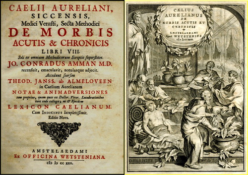FIGURE 6 Caelius Aurelianus lived in the 5th century. His textbook, De Morbis Acutis et Chronicis, describes the nocturnal occurrence of asthma. Editio nova. Amsterdam, Wetsten (Aurelianus, Citation1722).