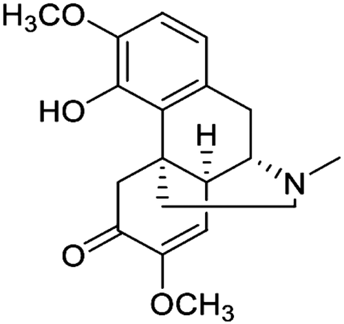 Figure 1.  The structure of sinomenine.