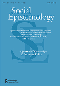 Cover image for Social Epistemology, Volume 36, Issue 1, 2022