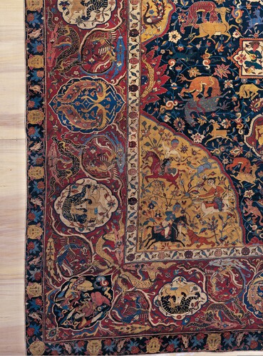 Figure 8. Close-up of the field of the Medallion and Animal Carpet. Miho Museum, SS1308. c. 1580–1620s, Iran. © Miho Museum.