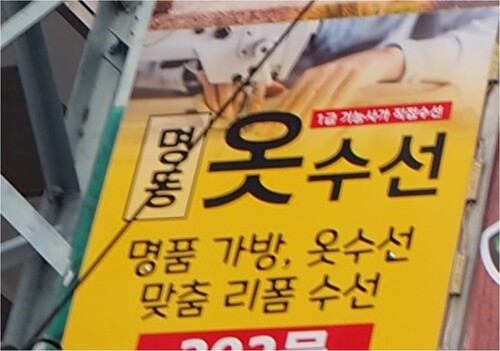 Figure 8. Korean business sign targeting a Korean readership.