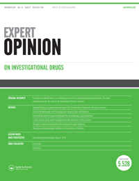 Cover image for Expert Opinion on Investigational Drugs, Volume 24, Issue 11, 2015