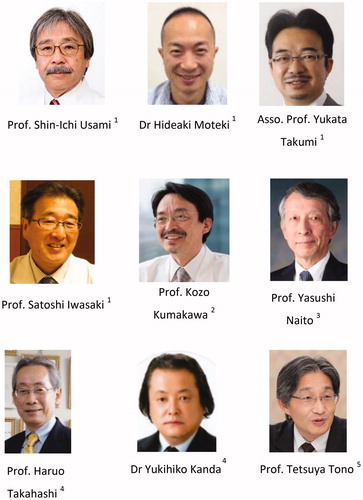 Figure 32. Team of CI surgeons from Japan: 1Shinshu University School of Medicine, 2Toranomon Hospital, Tokyo, 3Kobe City Medical Center General Hospital, 4Nagasaki University Graduate School of Biomedical Sciences, and 5Miyazaki University School of Medicine were involved in the clinical evaluation of EAS™ hearing system.