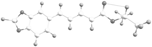 Figure 2. Structure of isopropyl piperate showed intra-molecular hydrogen bond.