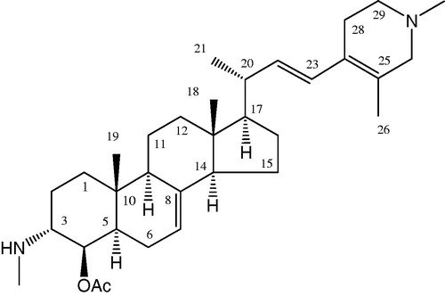 Figure 1. Chemical structure of 4-acetoxy-plakinamine B.