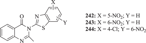 Figure 47.  Chemical structure of 2-methyl-3-[(substituted)benzothiazole-2′-yl]4(3H)-quinazolinones.