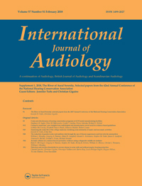 Cover image for International Journal of Audiology, Volume 57, Issue sup1, 2018